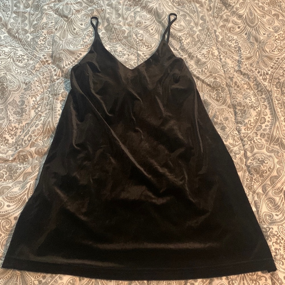 Black Velvet Cami Shift Dress